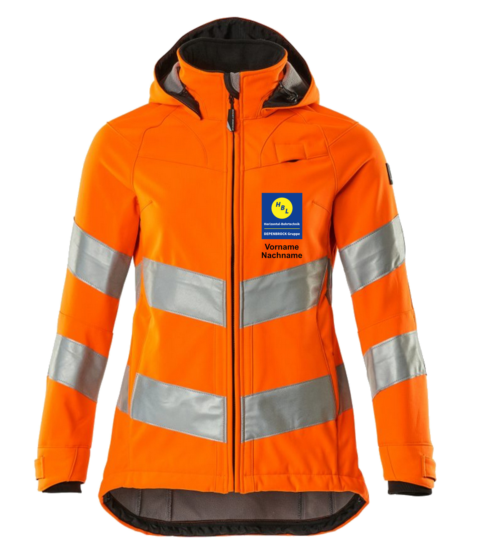 Soft Shell Jacke, Damenmodell, EN20471 Soft Shell Jacke "DEPENBROCK"