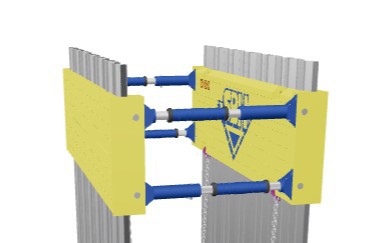 2x Kammerdielenelement 6,00 x 1,00m + Zubehör