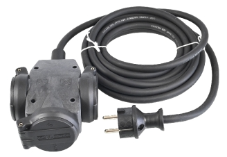 Verlängerungskabel 4m mit 3 Fachkupplung