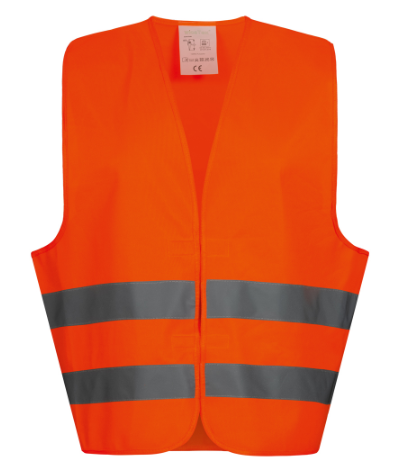 *OSKAR* POLYESTER-WARNWESTE ORANGE WICA-TEX®
