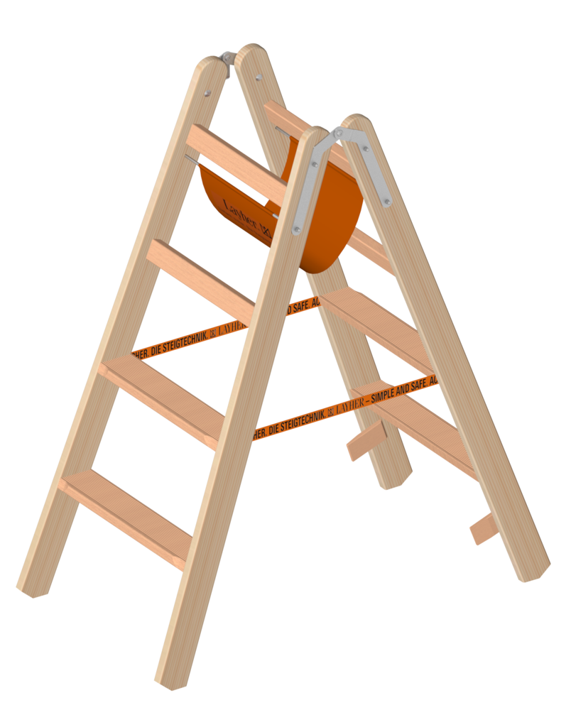 Layher Holz-Stufenstehleiter