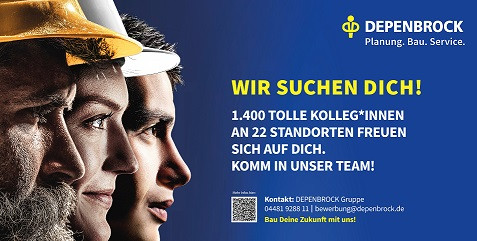 Bauzaunbanner "Wir suchen dich" 336cm x 170cm