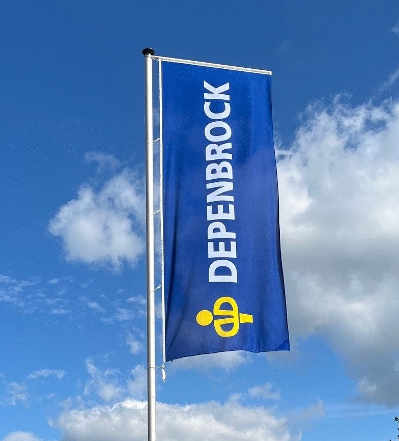 Fahne "DEPENBROCK" 1,00x2,00 + Zubehör