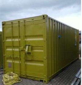 Hochbaucontainer bestückt