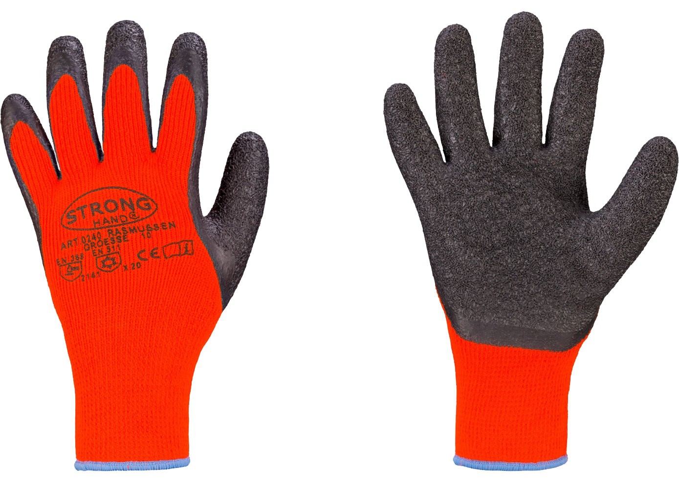 Stronghand 0240 RASMUSSEN Winterhandschuhe latexbeschichtet orange