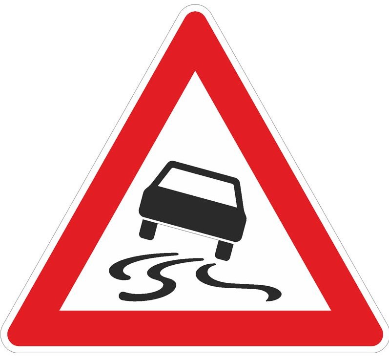 114 Schleuder oder Rutschgefahr